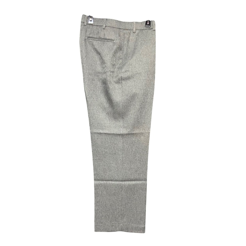 Levis Action Slacks Vintage Mens 38x28.5 Grey Flat Front Dress Pants Trousers